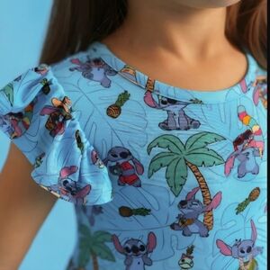 Posh Peanut Disney Tropical Stitch Twirl Dress 3T/4T NWOT